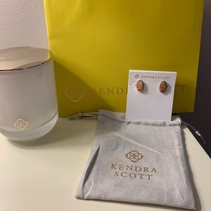 Rose Gold Drusy Ellie Studs